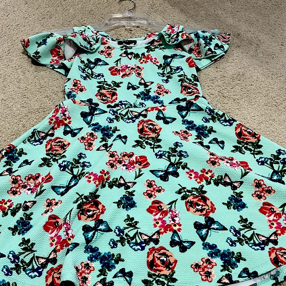 multicolor floral girls dress